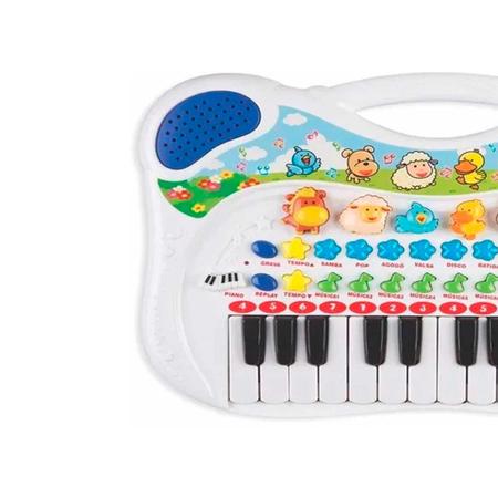 Teclado Infantil Brinquedo Piano Musical som de Animais - BRASKIT - Piano /  Teclado de Brinquedo - Magazine Luiza