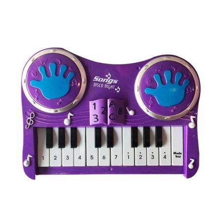 PIANO MUSICAL INFANTIL COM PEZINHO SOM ESTILO PROFISSIONAL TECLADO