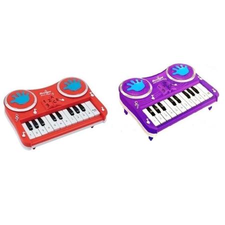 Piano musical infantil com pezinho som estilo profissional teclado musical  para crianças em Promoção na Americanas