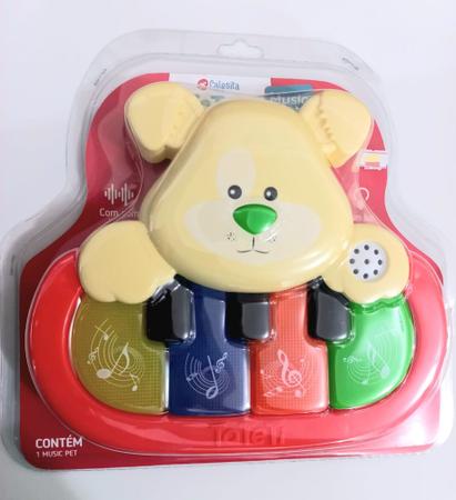 Brinquedo Infantil Teclado Music Pet - Com Som - Tateti