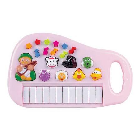 Piano Infantil Musical Animais Fazendinha Cor
