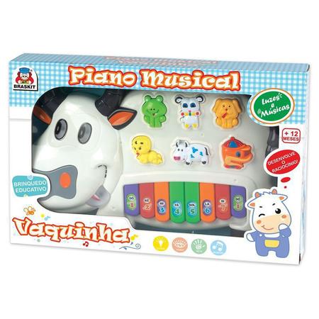 Teclado Infantil Brinquedo Piano Musical som de Animais - BRASKIT - Piano /  Teclado de Brinquedo - Magazine Luiza