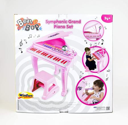 Brinquedo Infantil Piano Sinfonia Rosa Para Crianças 3+Anos WinFun -  Baby&Kids