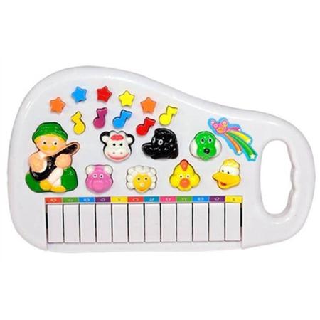 Piano Musical Infantil Sons de Animais Sitio Fazendinha - Classico