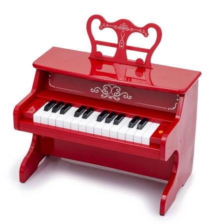 Mini Teclado Infantil Piano Brinquedo Vermelho -Music Center - My