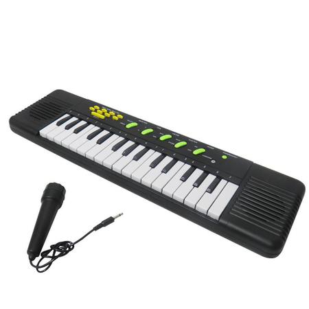 Piano Teclado Infantil Brinquedo Crianca Microfone Cantar Karaoke