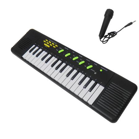 Piano Teclado Infantil Brinquedo Crianca Microfone Cantar Karaoke