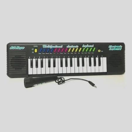 Piano Teclado Infantil Brinquedo Crianca Microfone Cantar Karaoke