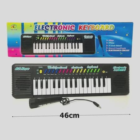 Piano Teclado Infantil Brinquedo Crianca Microfone Cantar Karaoke