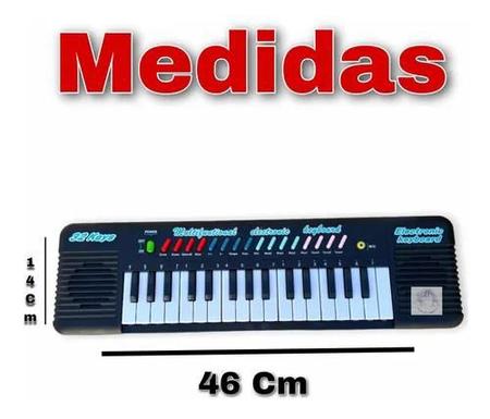 Teclado infantil musical 32 teclas keys com microfone piano