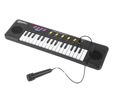 Teclado infantil musical 32 teclas keys com microfone piano