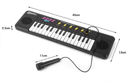 Teclado Infantil Musical Teclas Keys Com Microfone Piano