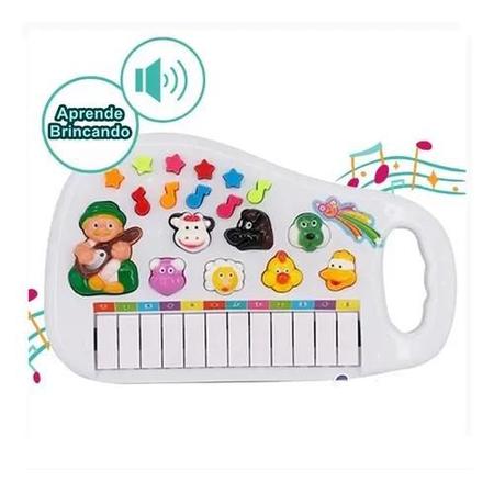 Piano Teclado Infantil Sons de animais e musicas 12 Teclas