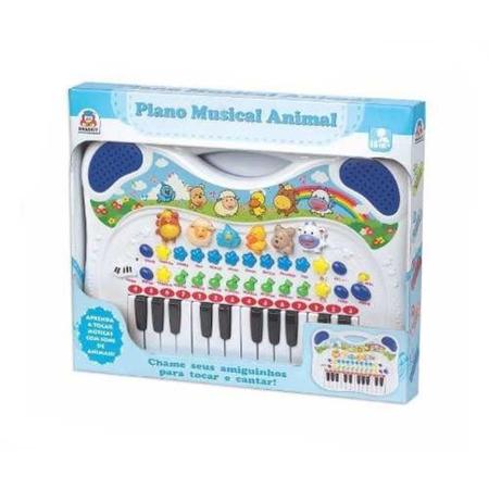 Teclado Pianinho Animal Azul Piano Infantil Bebe Com Gravador Sons de 6  Bichinhos Didático Educativo Braskit - Piano / Teclado de Brinquedo -  Magazine Luiza