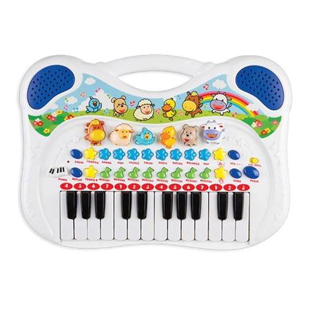 Piano Teclado Musica Infantil Animal Azul Eletrônico Criança - Braskit -  Piano / Teclado de Brinquedo - Magazine Luiza