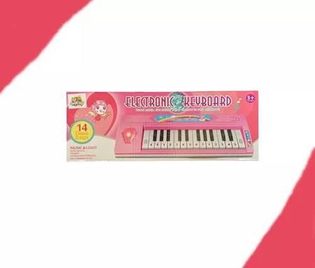 rockible Teclado infantil, piano de teclado infantil, brinquedo musical  multifuncional de 37 teclas, ROSA