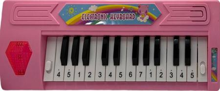 Teclado Infantil Musical Piano Bebê Show Music Brinquedo Dó Ré Mi Fá Só Lá  Si Rosa no Shoptime
