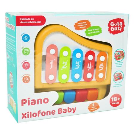 Piano Baby Xilofone C/ Baqueta Teclado Infantil Para Bebês - Dupari