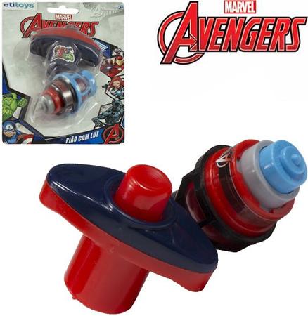 Kit Pião 7 Peças com Luz Avengers - Etitoys - Ifcat ToyStore