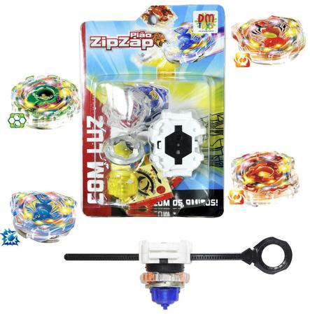 Imagem de Pião Zip Zap Com Luz Dm Toys Beyblade Brinquedos