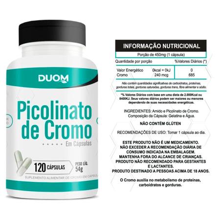 Imagem de Picolinato de cromo 240mcg duom