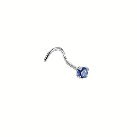 Imagem de Piercing Aço Cirurgico Nariz Nostril Zirconia Azul