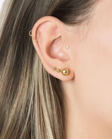 Piperinas, Piercings, Ouro 18k, Feminino, Adulto