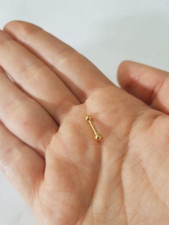 Piercing de Orelha Transversal Ouro 18k Ishizaki - 0.59 - Ishizaki Jóias