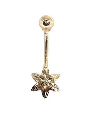 Imagem de Piercing de ouro 18k de umbigo com estrela