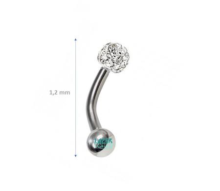 Piercing Labial Sobrancelha Língua Aço 316l Esferas - G no Shoptime