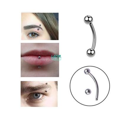 Piercing De Sobrancelha Labial Língua Aço Cirúrgico Esferas - Lazer e  Estilo - Piercing - Magazine Luiza