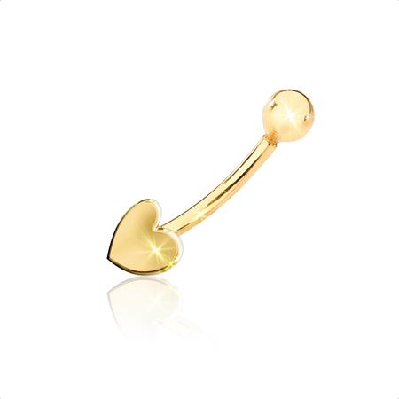 Imagem de Piercing De Umbigo Coração Ouro 18k