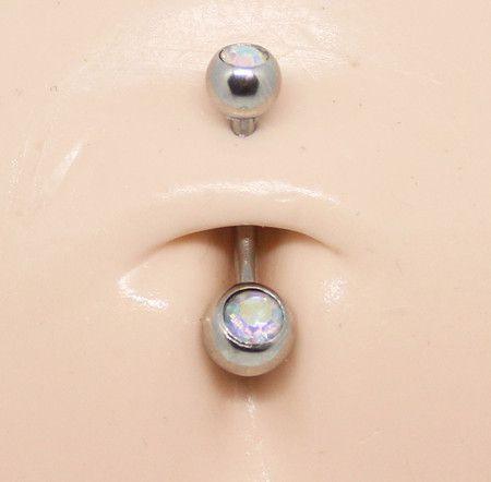 Piercing Umbigo Strass Boreal Aço - Eu Curto Acessórios