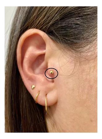 Piercing Tragus Bolinha Aço Cirúrgico 28mm em Promoção na Americanas