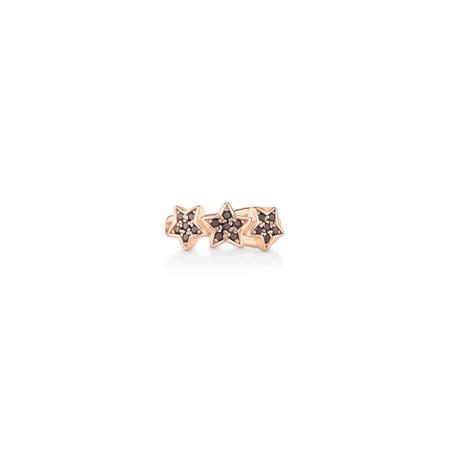 Piercing Estrelas com Banho Ouro Rosé e Espinélio - Jolie Imagem de Piercing Estrelas com Banho Ouro Rosé e Espinélio