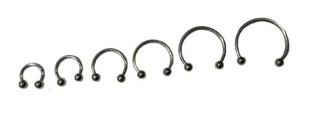 Piercing Kit 10un Ferradura Orelha Boca Septo Aço Cirúrgico