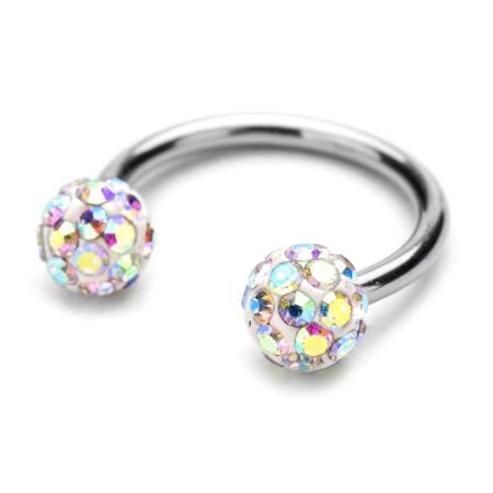 Piercing de sobrancelha curvada com strass, aço inoxidável, falso, lábio,  sobrancelha, tragus, piercing de umbigo, joia para mulheres e homens (ouro  rosa) : : Moda