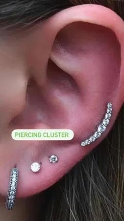 Piercing Helix Cluster Colorido
