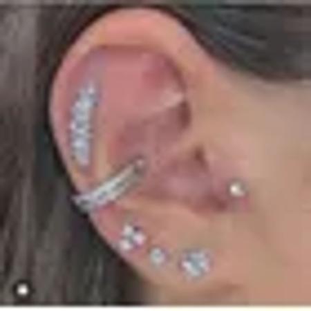 Piercing Orelha Cluster Helix Conch