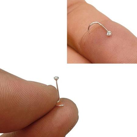 Piercing De Nariz Nostril Mini Pedrinha Aço Cirurgico