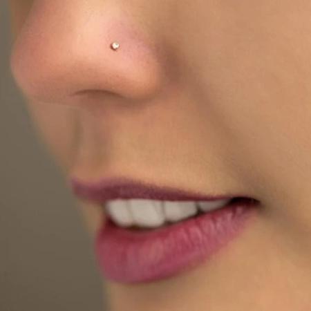 Piercing Nostril Nariz Prata Legítima 925 ZIrcônia 1mm Brilhante - VISUJÓIAS