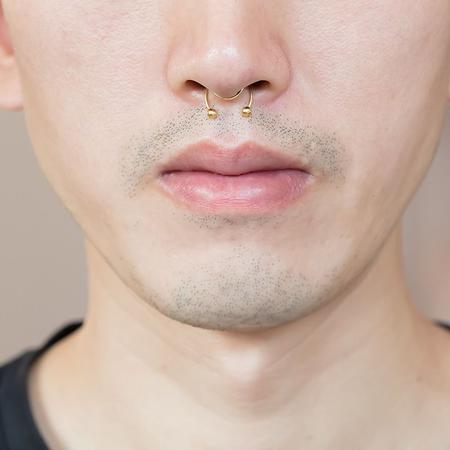 Piercing Nariz Septo Argola Falso Dourado Prata Preto Aço - De Castro Joias