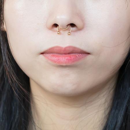 Piercing Nariz Septo Argola Falso Dourado Prata Preto Aço - De Castro Joias