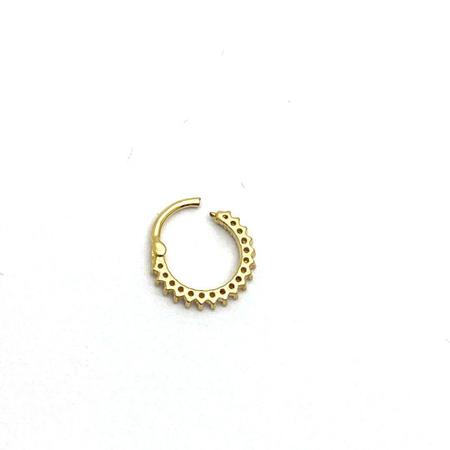 Ouro 18k Piercing 5mm Argola Estrela Cartilagem Tragus Orelha - FAB JOIAS