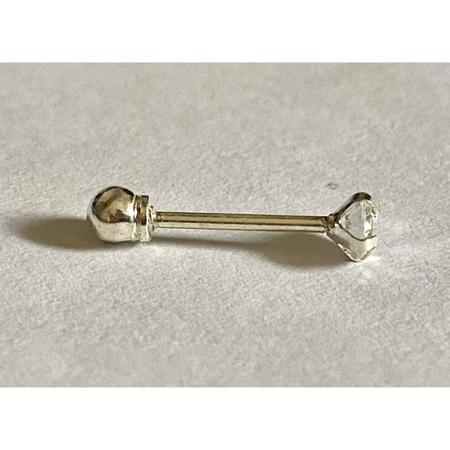 Piercing Tragus Reto Bolinha em Prata 950