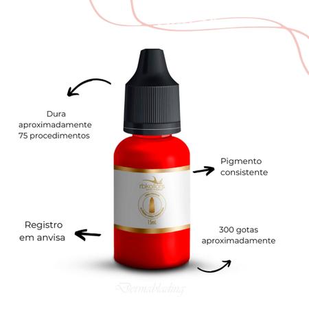 Imagem de Pigmento Vermelho Insano 15ml + Total Black 3ml -rb Kollors