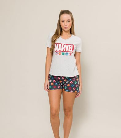 Pijama Adulto Feminino Marvel Evanilda Cinza Pijama Feminino Magazine Luiza