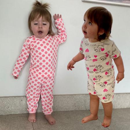Pijama Bebê Infantil 1 2 3 Anos Malha 100% Algodão - Pitutuca Baby & Kids Pijama para Bebês -