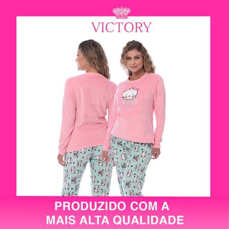 Imagem de Pijama Feminino Inverno Longo Soft Majestosa Fleece Adulto