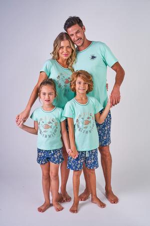 Imagem de Pijama Infantil Algodão Fundo Do Mar